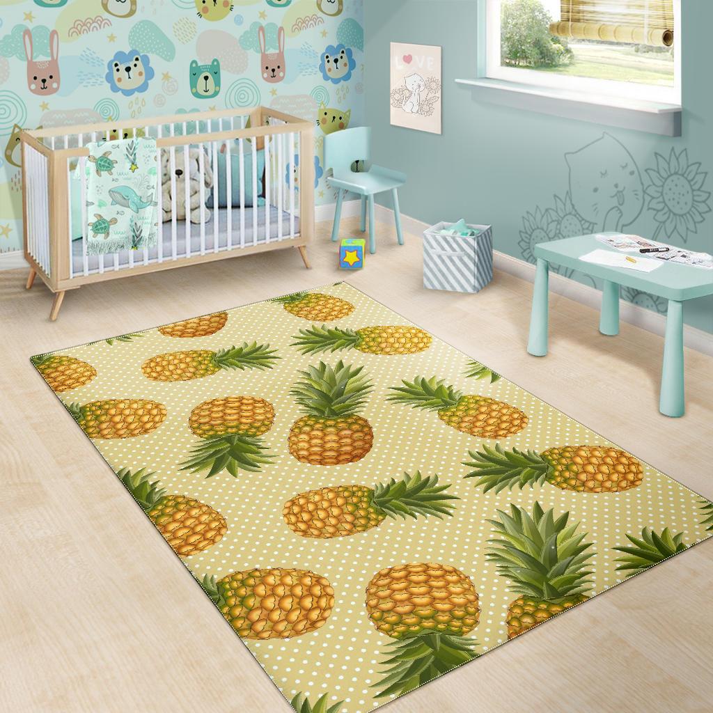 Pineapple Pattern Pokka Dot Background Area Rug