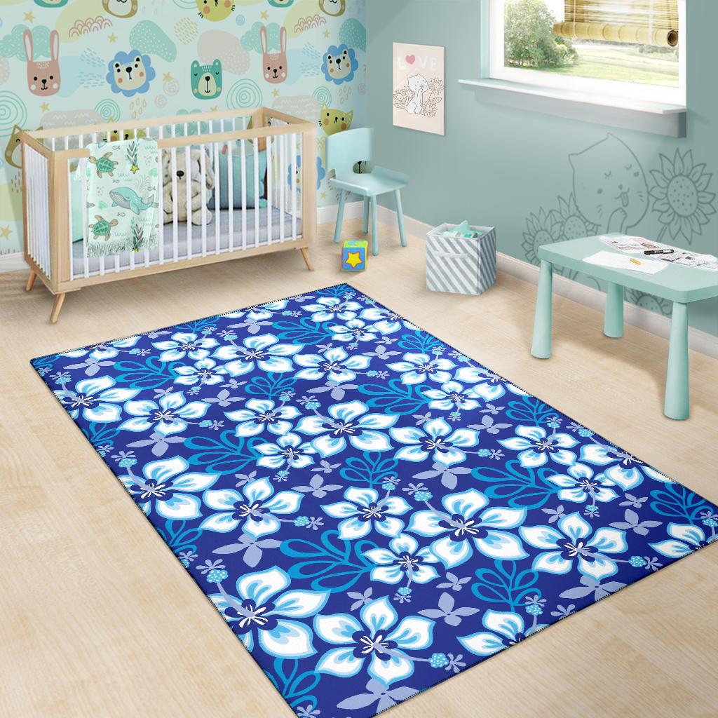 Hibiscus Pattern Print Design HB04 Area Rugs