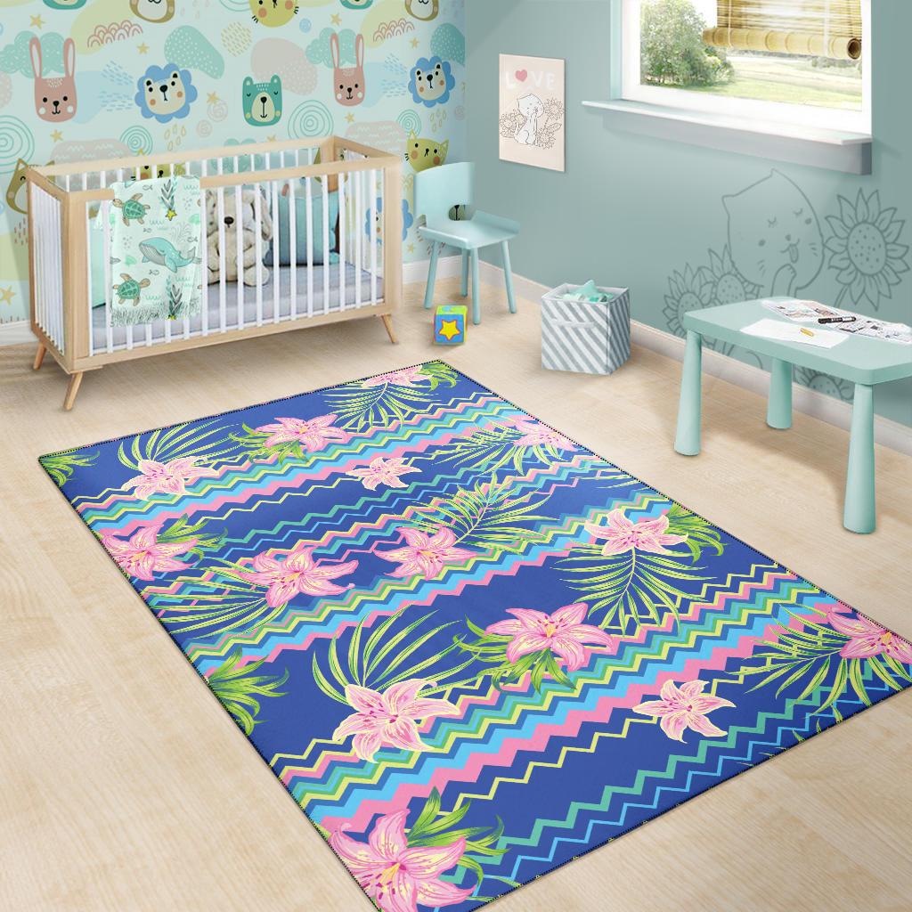Lily Pattern Print Design LY015 Area Rugs
