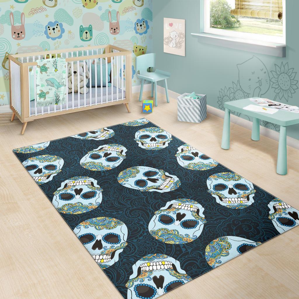 Suger Skull Pattern Area Rug