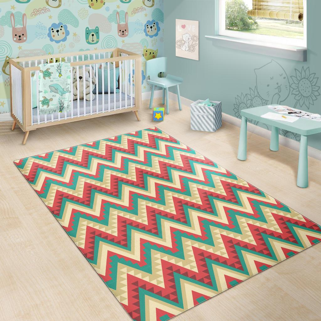 Zigzag Chevron Pattern Area Rug