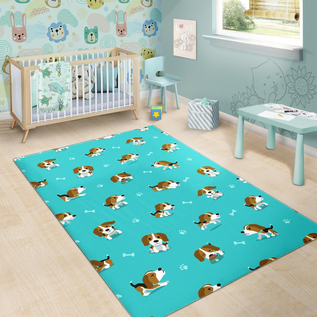 Cute Beagle Pattern Area Rug