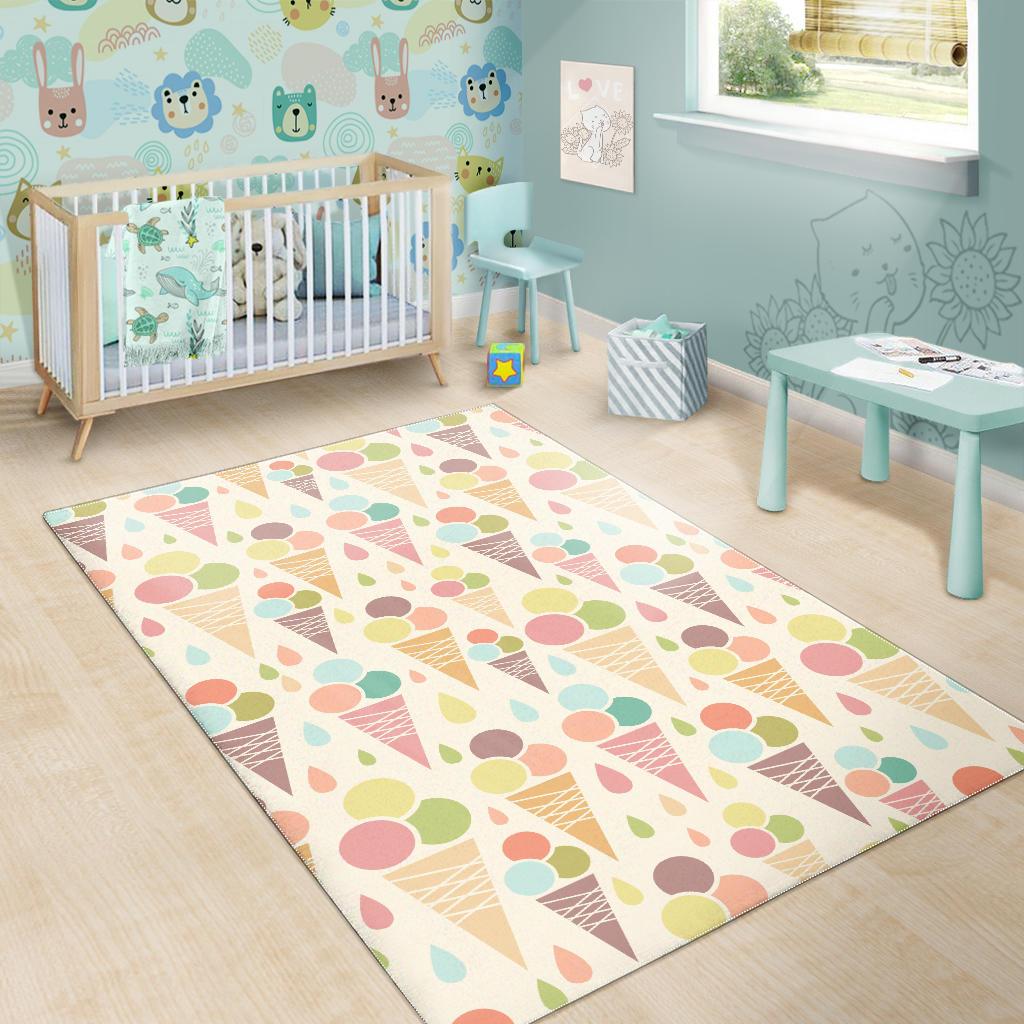 Ice cream cone pattern Area Rug