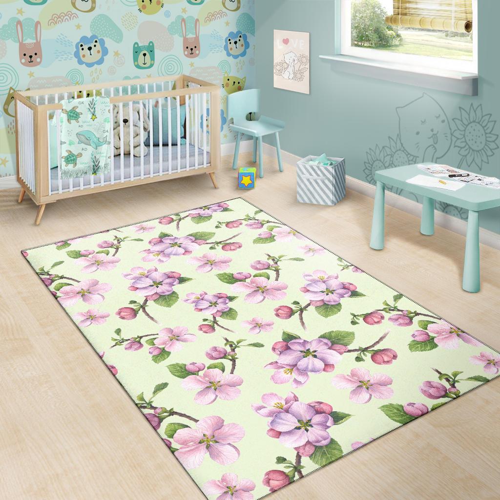 Apple Blossom Pattern Print Design AB05 Area Rugs