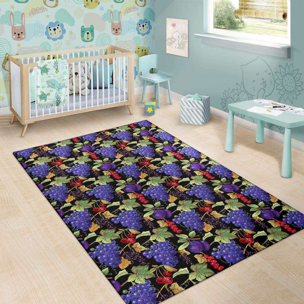 Grape Pattern Print Design GP05 Area Rugs