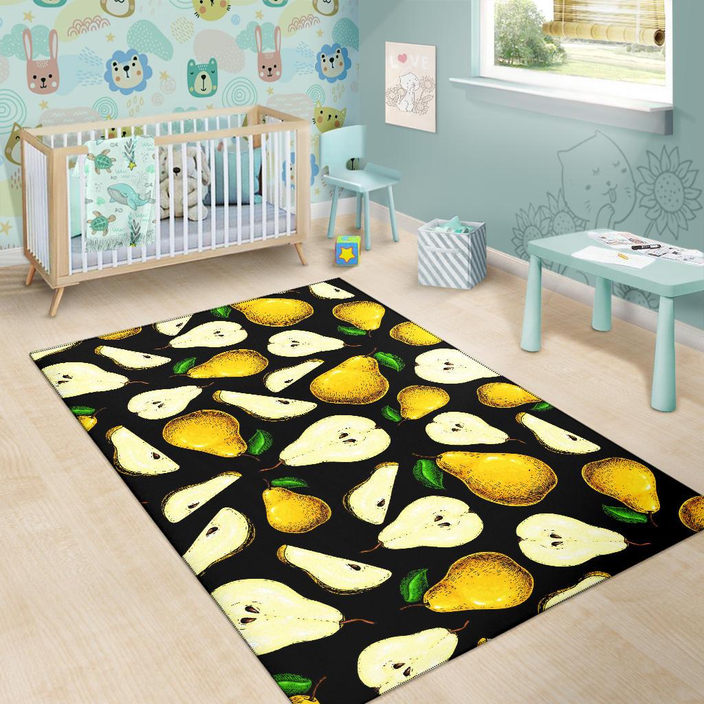 Pear Pattern Print Design PE01 Area Rugs