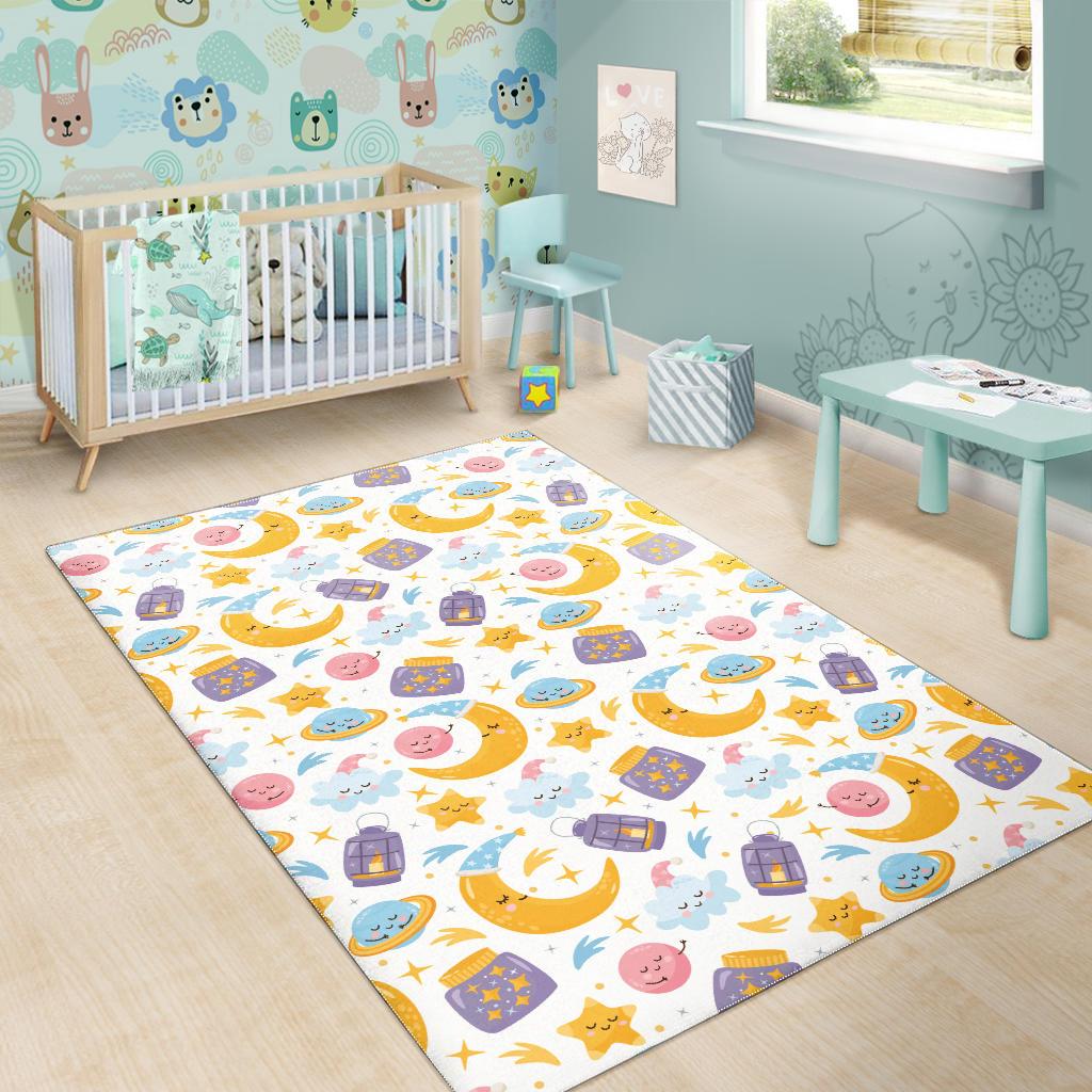 Moon Sleep Pattern Area Rug