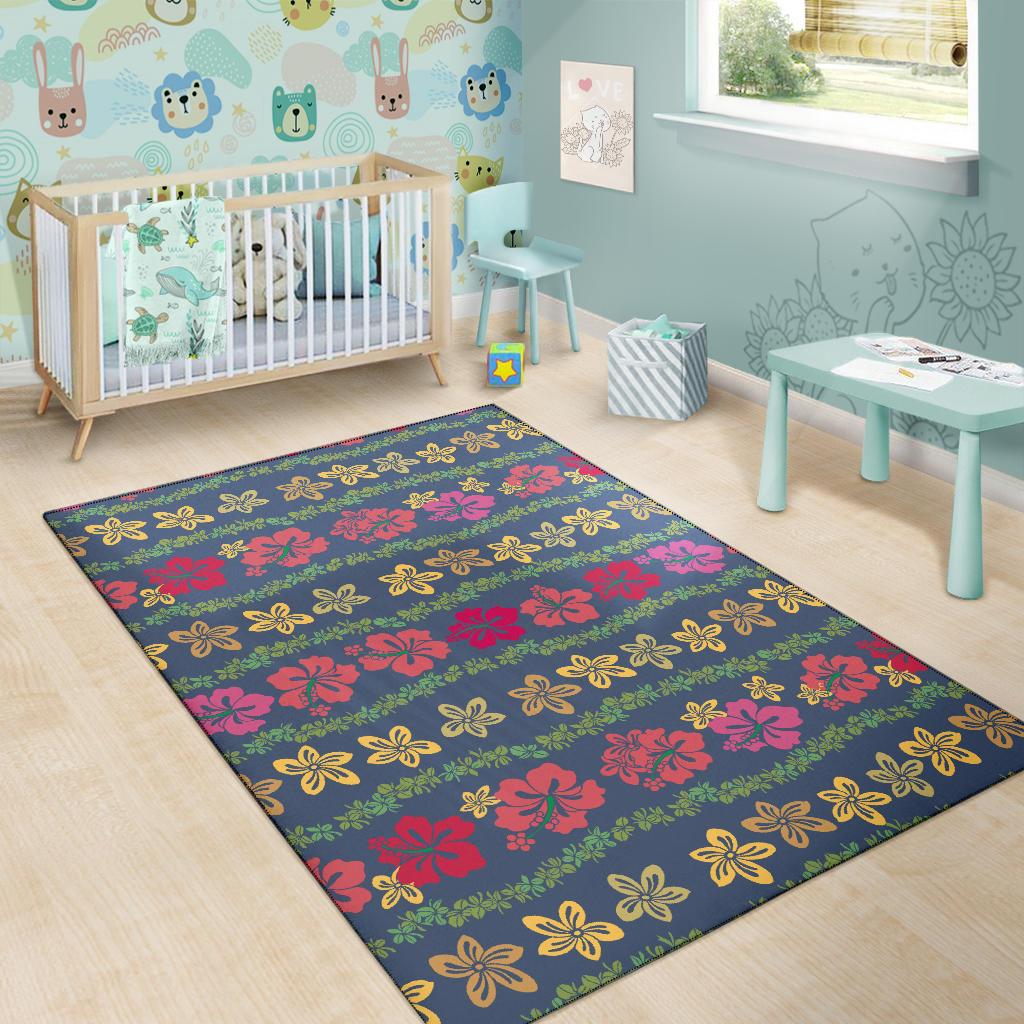 Hawaiian Themed Pattern Print Design H018 Area Rugs