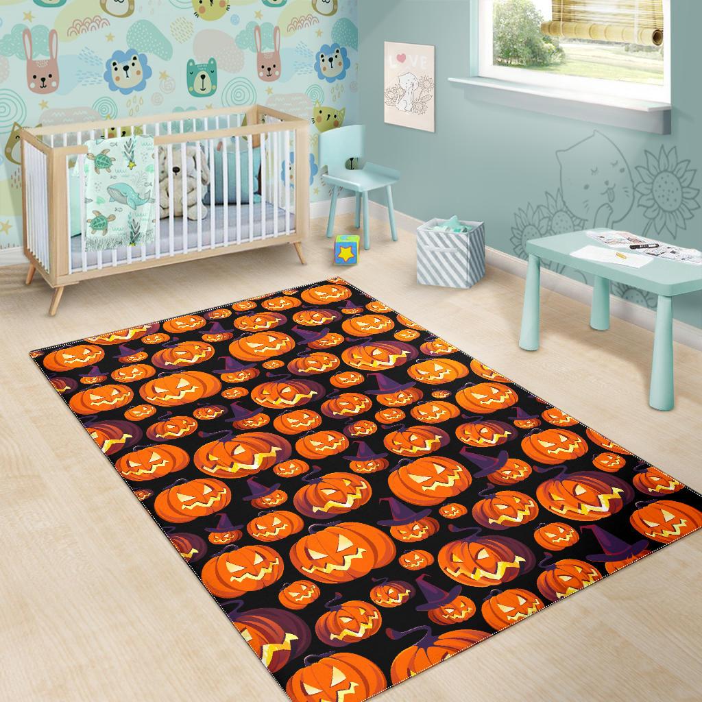 Halloween Pumpkin pattern Area Rug
