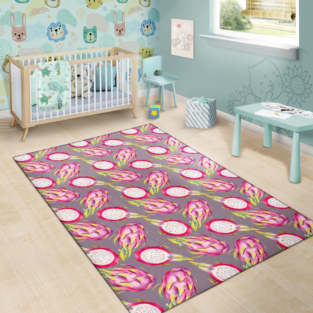 Dragonfruit Pattern Print Design DF03 Area Rugs