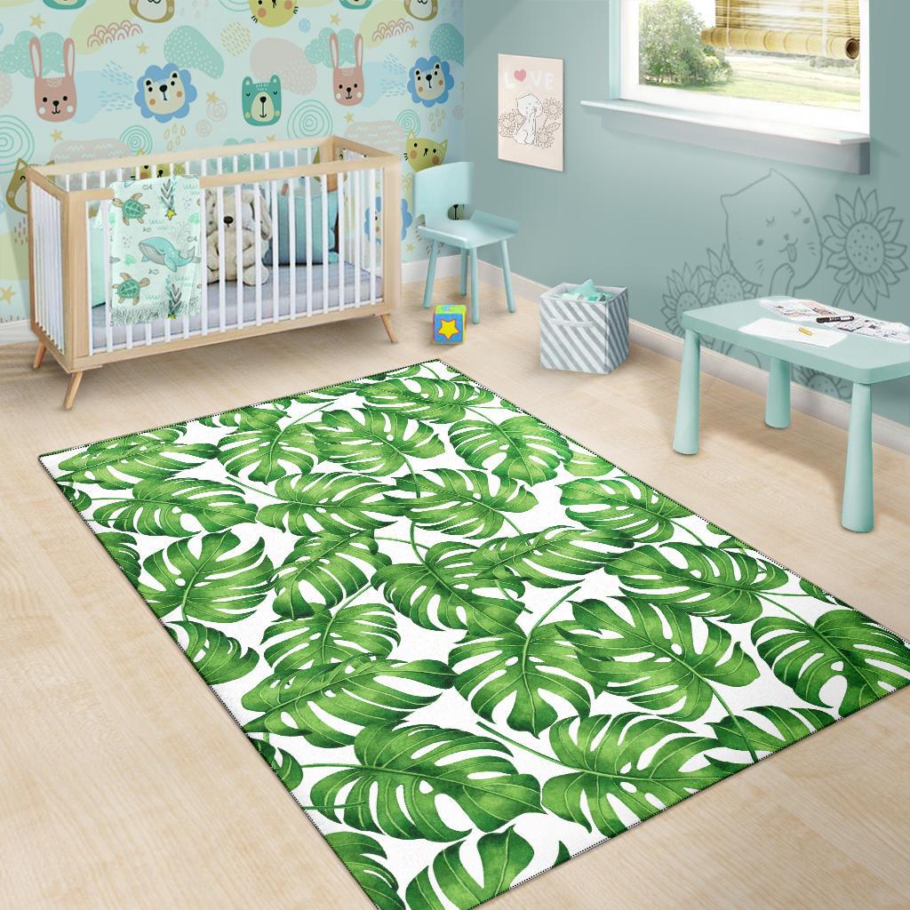 Palm Leaves Pattern Print Design PL08 Area Rugs