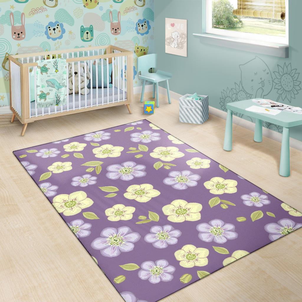 Anemone Pattern Print Design AM013 Area Rugs