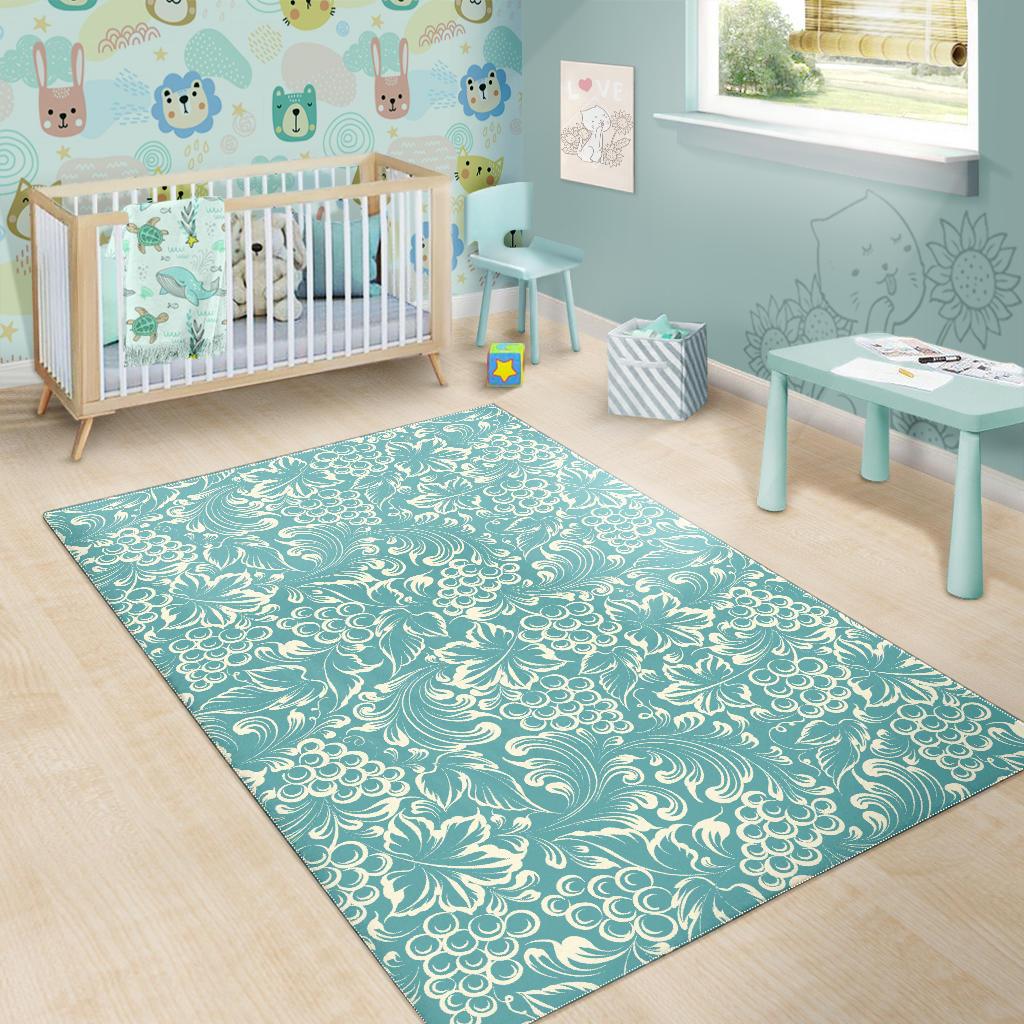 Classic Hand drawn Grape pattern Area Rug