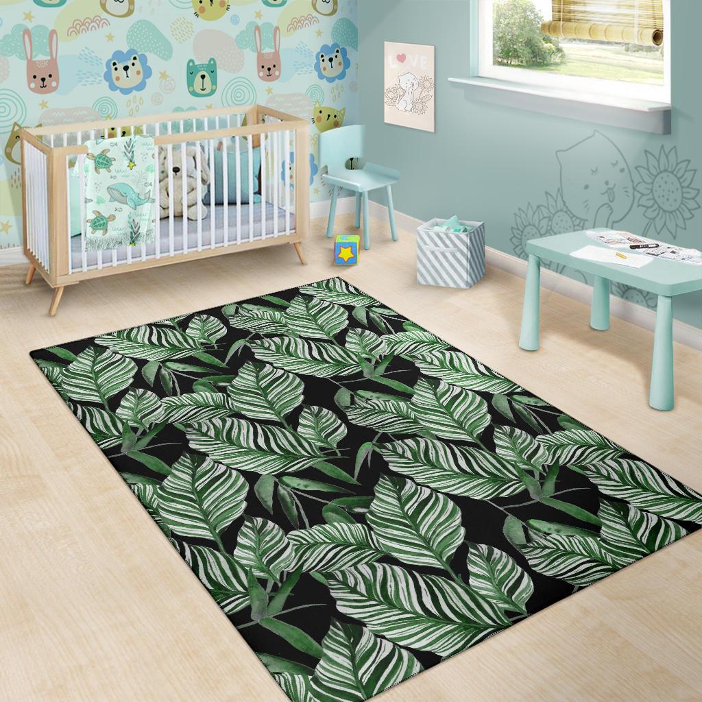 Palm Leaves Pattern Print Design PL09 Area Rugs
