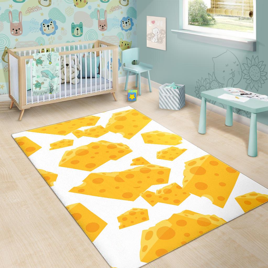 Cheese slice pattern Area Rug
