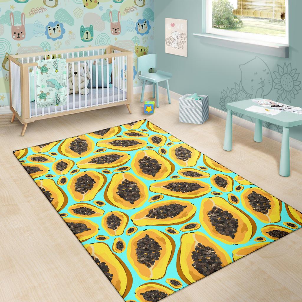 Papaya Pattern Print Design PP03 Area Rugs