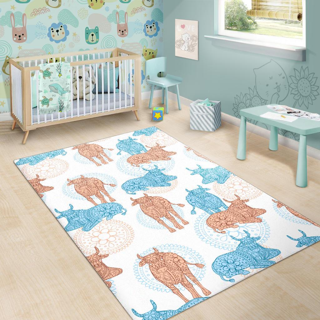 Cow Tribal Pattern Area Rug