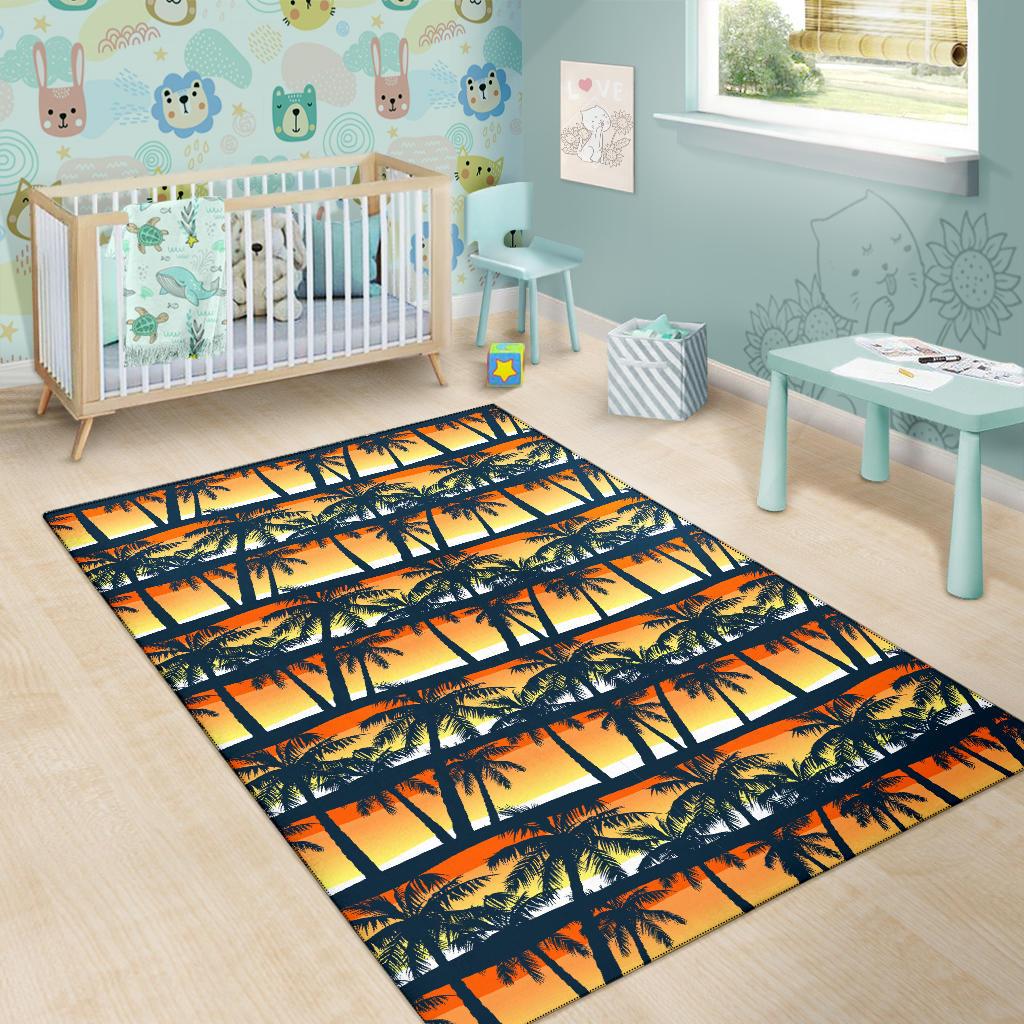 Palm Tree Pattern Print Design PT011 Area Rugs