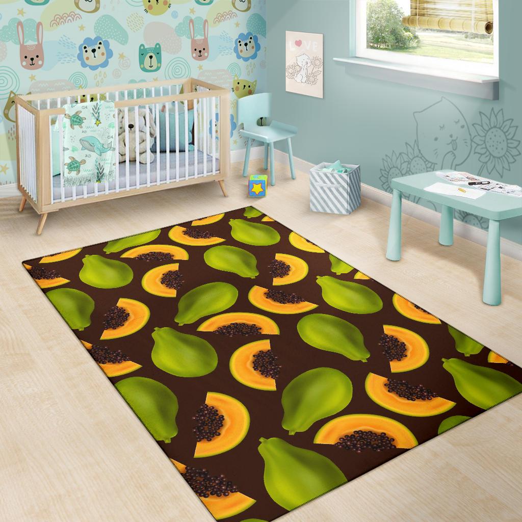 Papaya Pattern Print Design PP04 Area Rugs