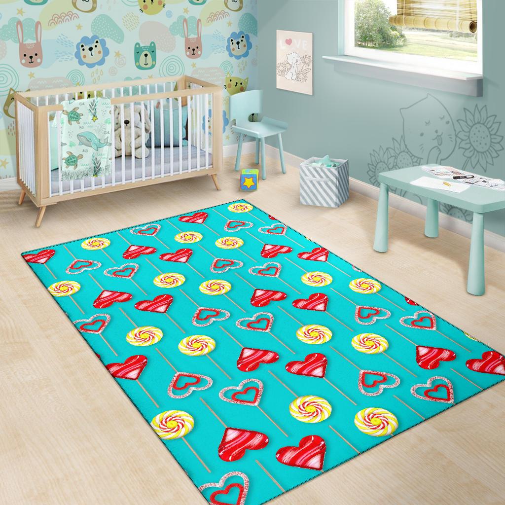 Lollipop Pattern Print Design LL06 Area Rugs