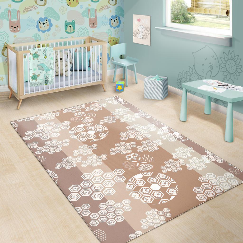 Beautiful hexagon japanese  pattern Area Rug