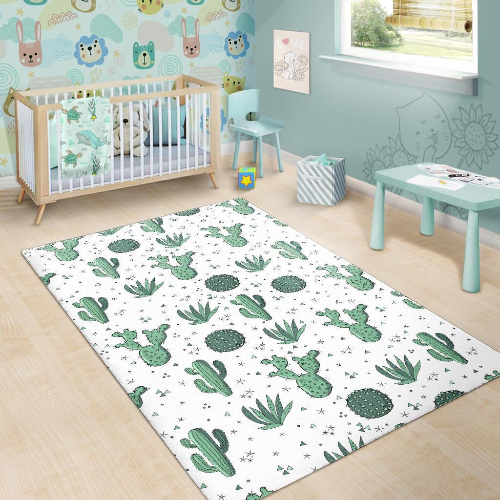 Cactus Pattern Area Rug