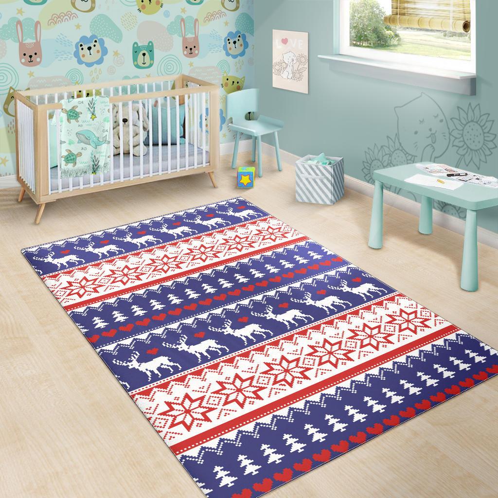 Deer Sweater Printed Pattern Area Rug