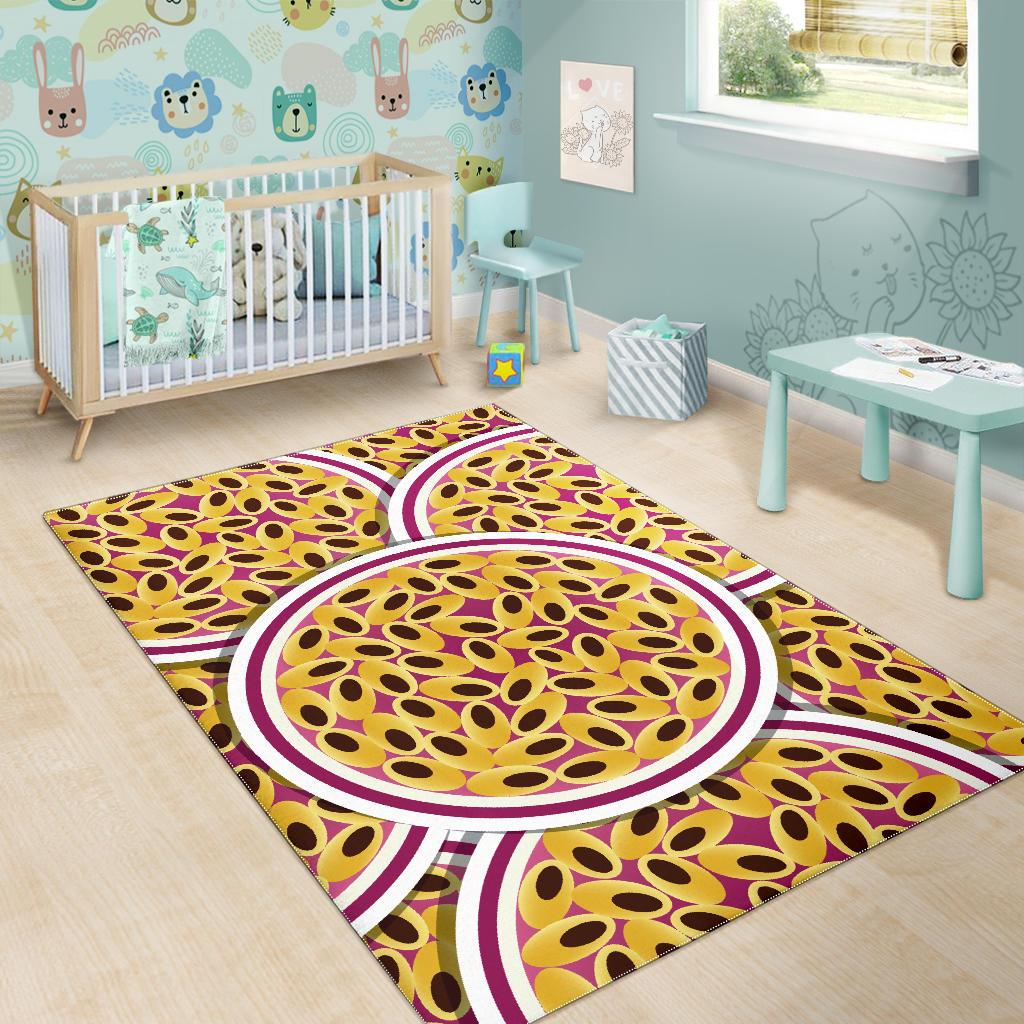 Passion Fruit Seed Pattern Area Rug