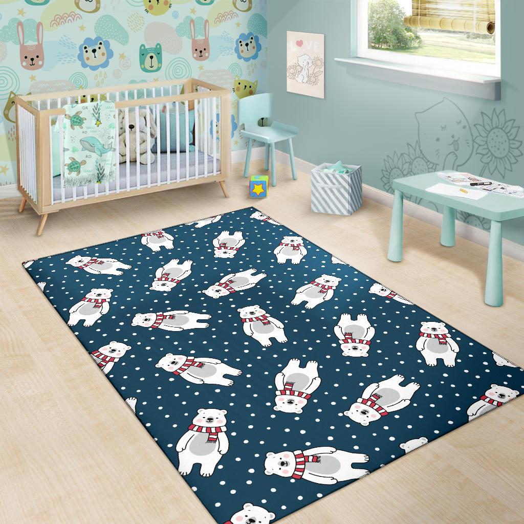 Polar Bear Pattern Print Design PB05 Area Rugs