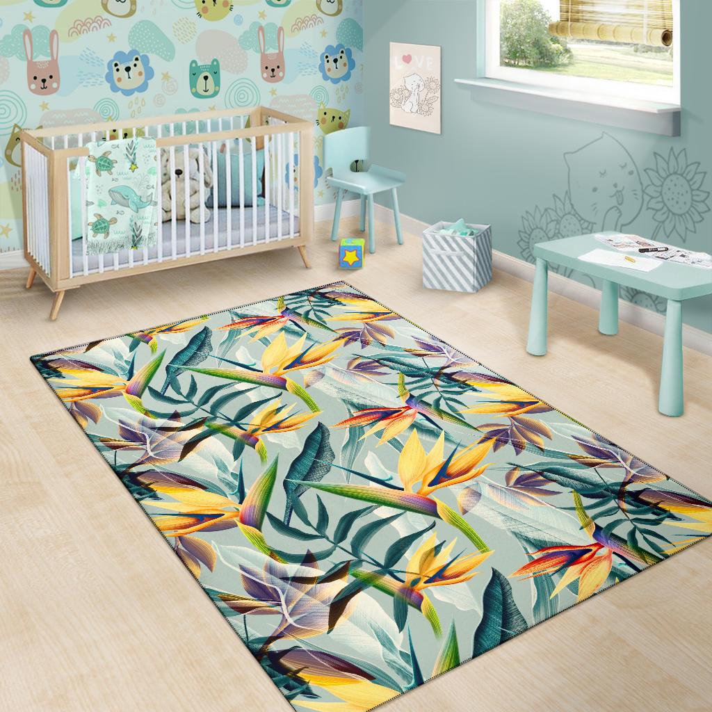 Tropical Flower Pattern Print Design TF022 Area Rugs