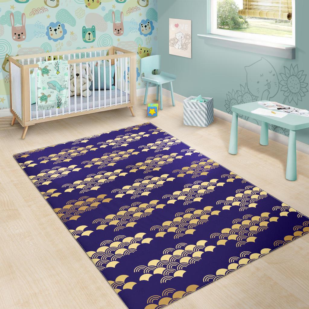 Beautiful japanese fan pattern Area Rug