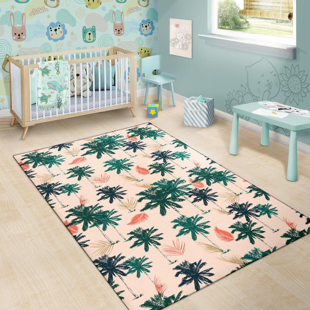 Palm Tree Pattern Print Design PT014 Area Rugs