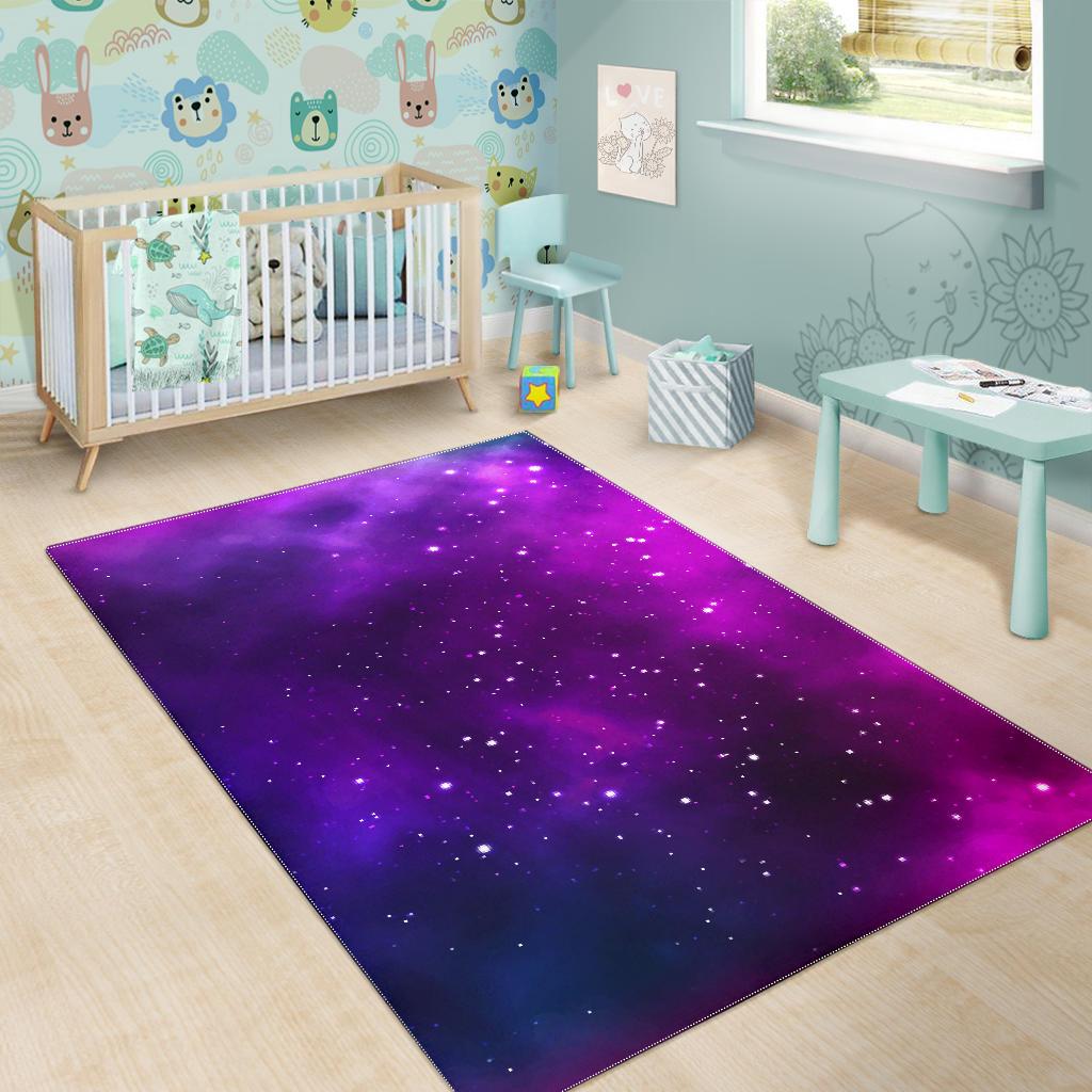 Pink Space Galaxy Pattern4 Area Rug