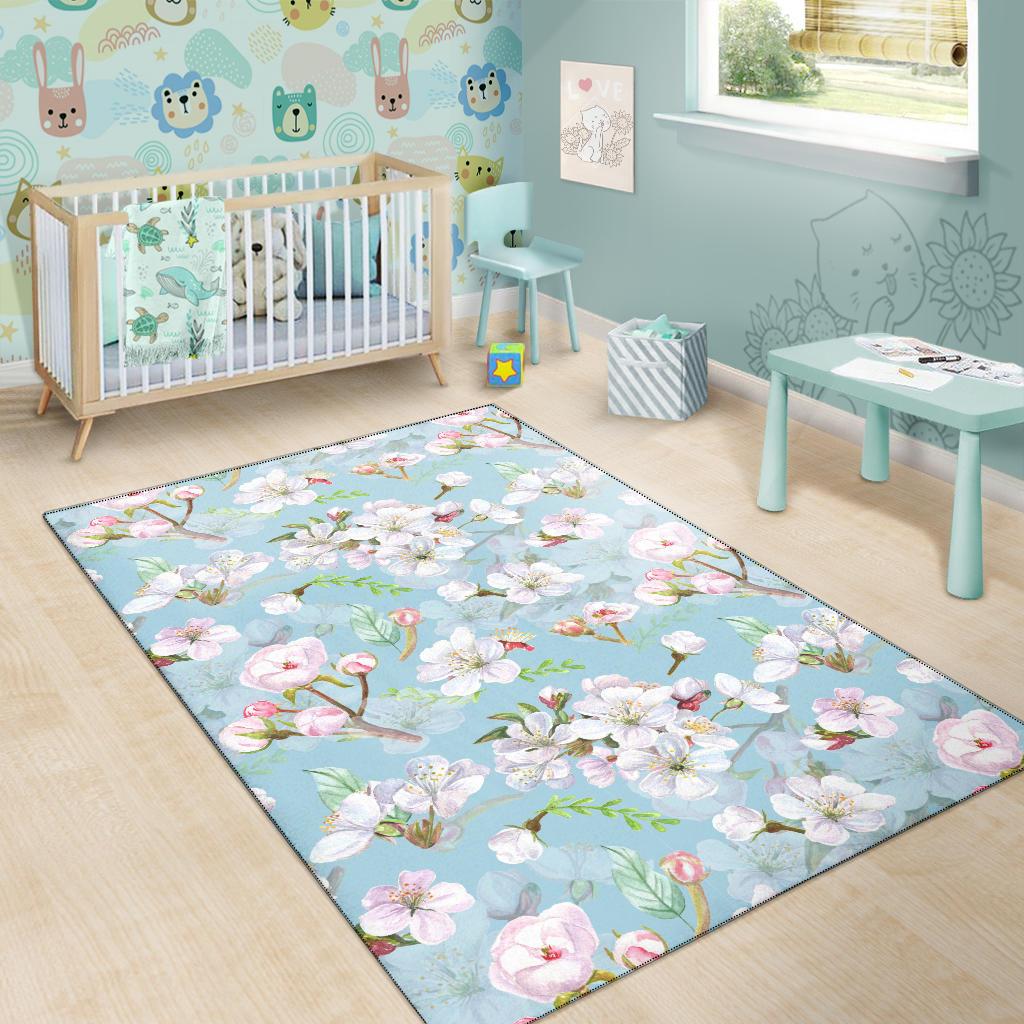 Apple Blossom Pattern Print Design AB06 Area Rugs