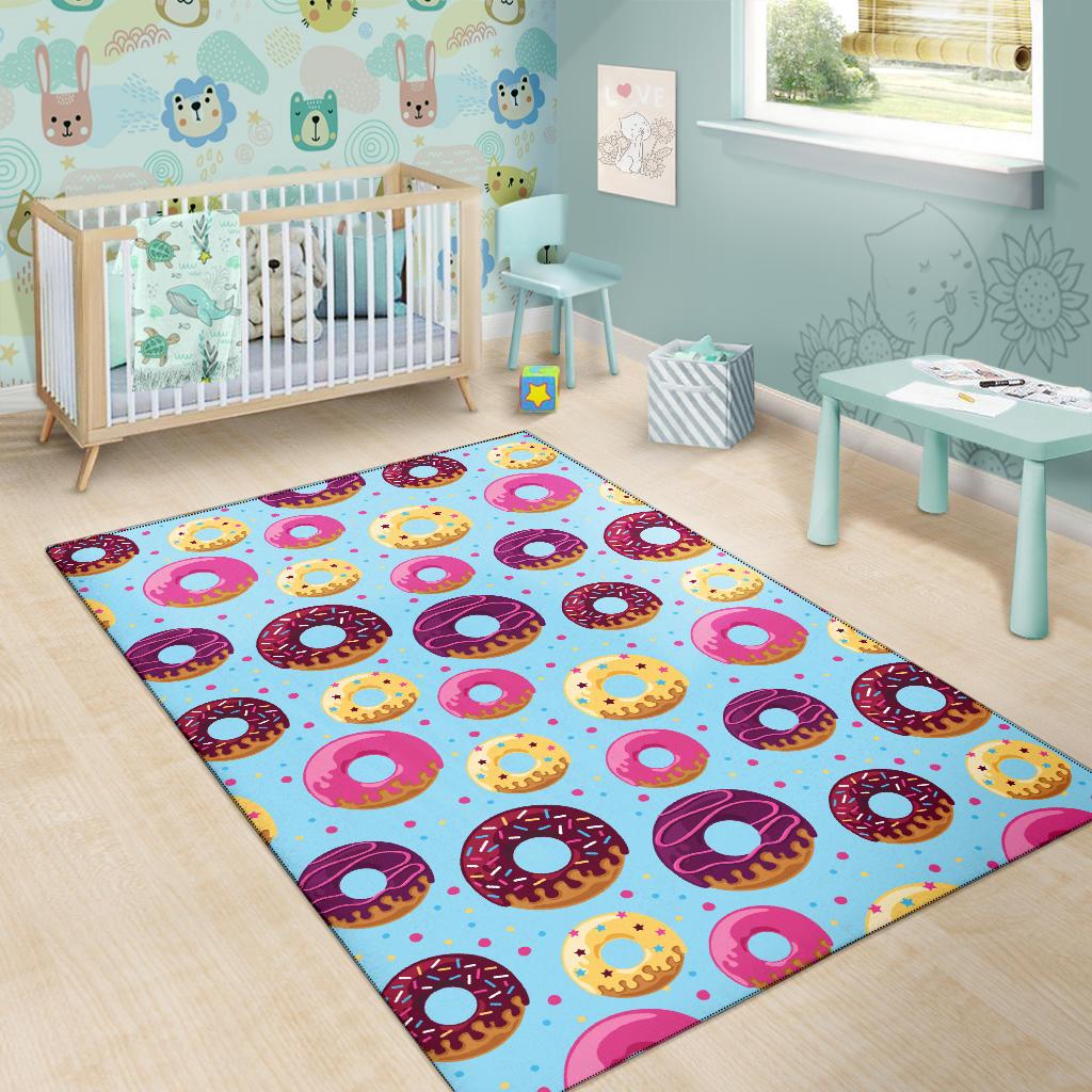 Donut Pattern Print Design DN07 Area Rugs