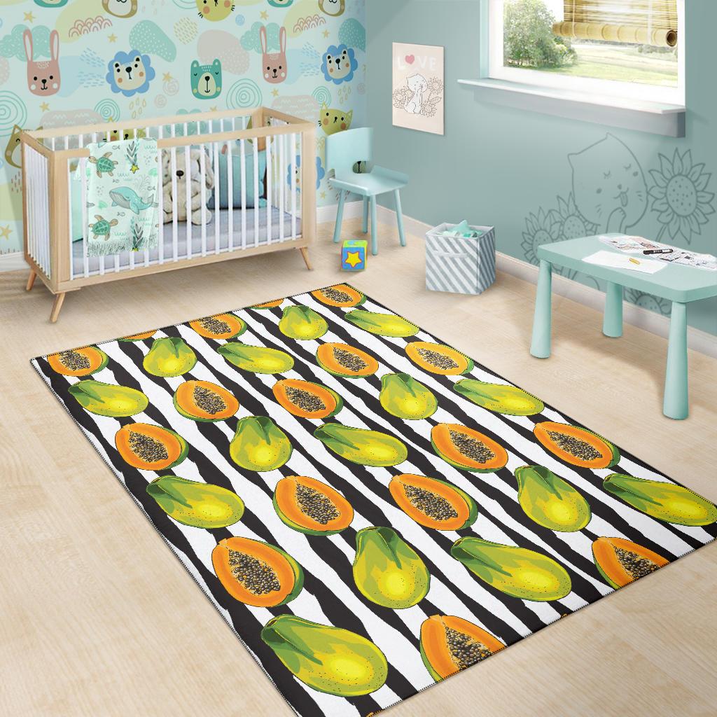 Papaya Pattern Print Design PP01 Area Rugs