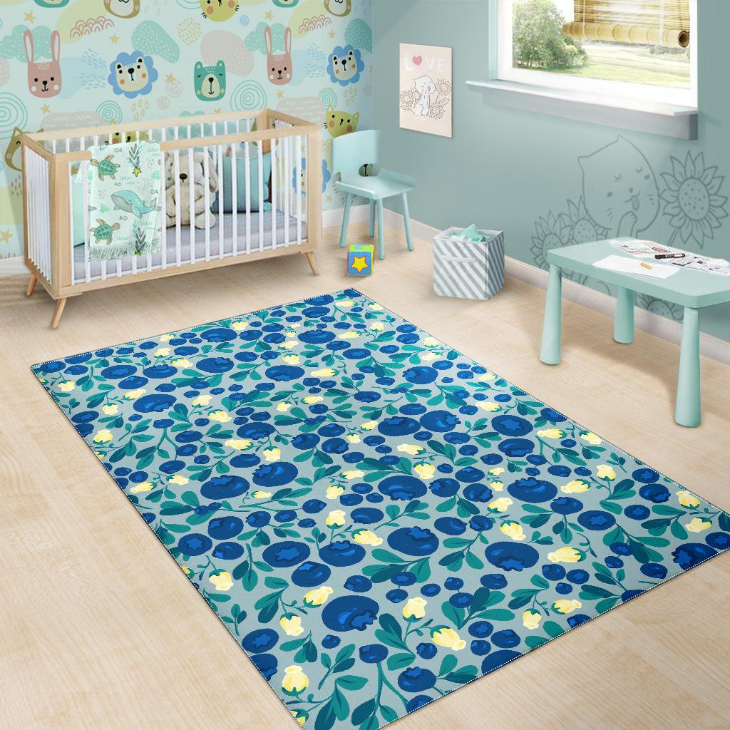 blueberry design pattern Area Rug