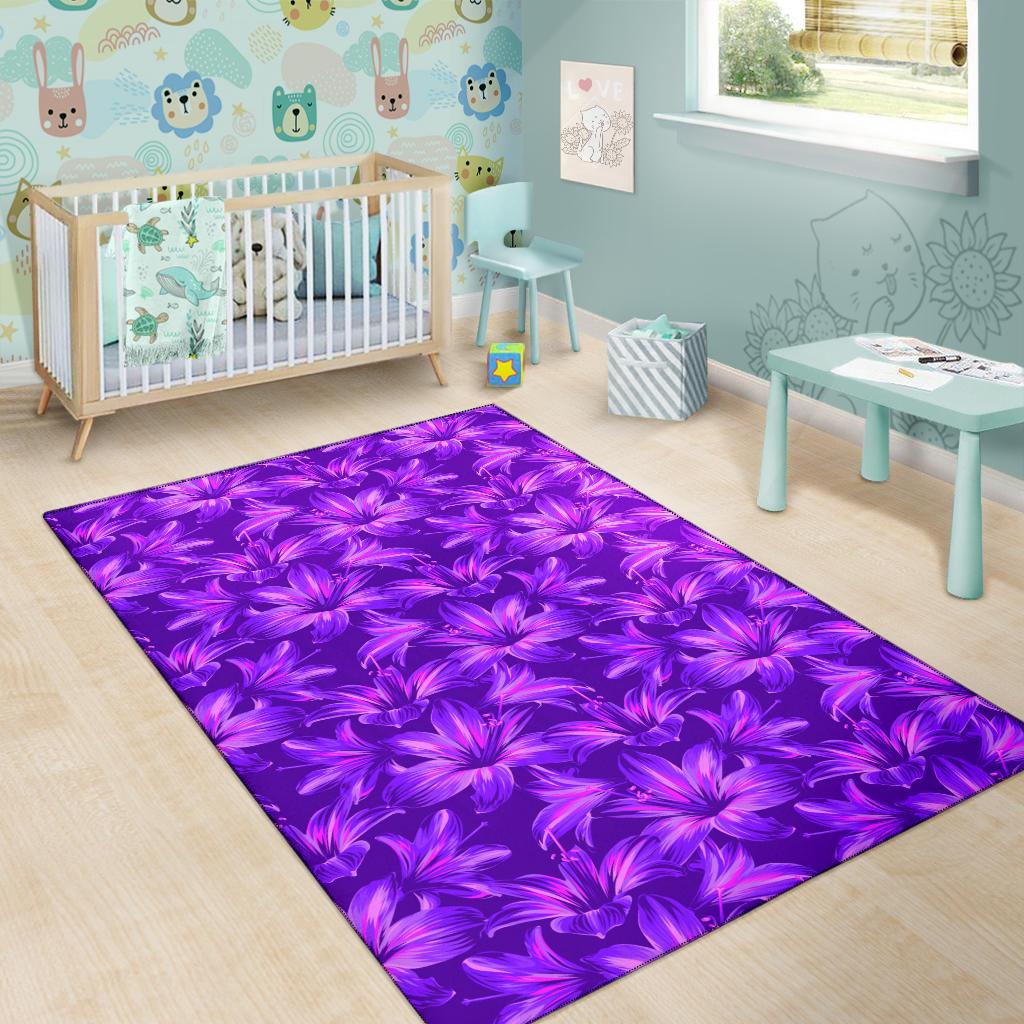 Amaryllis Pattern Print Design AL03 Area Rugs