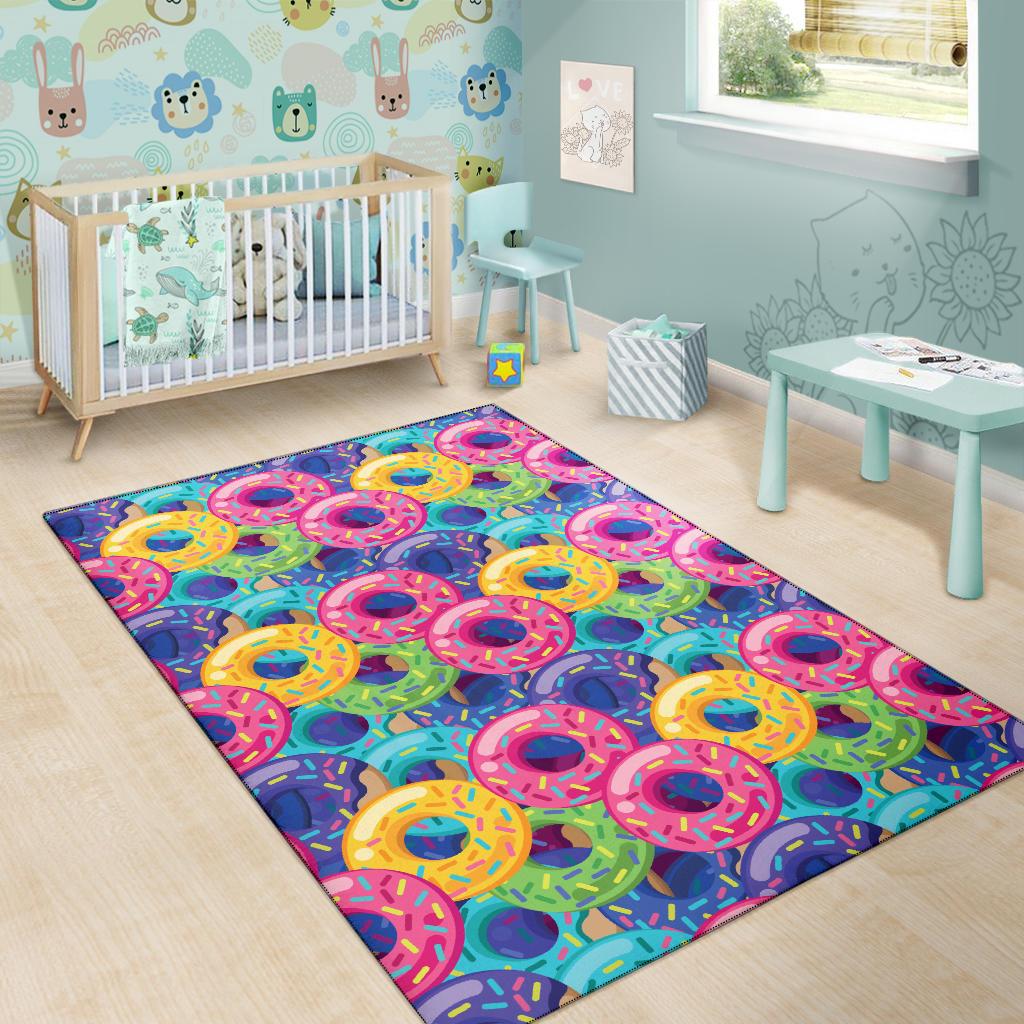 Donut Pattern Print Design DN010 Area Rugs