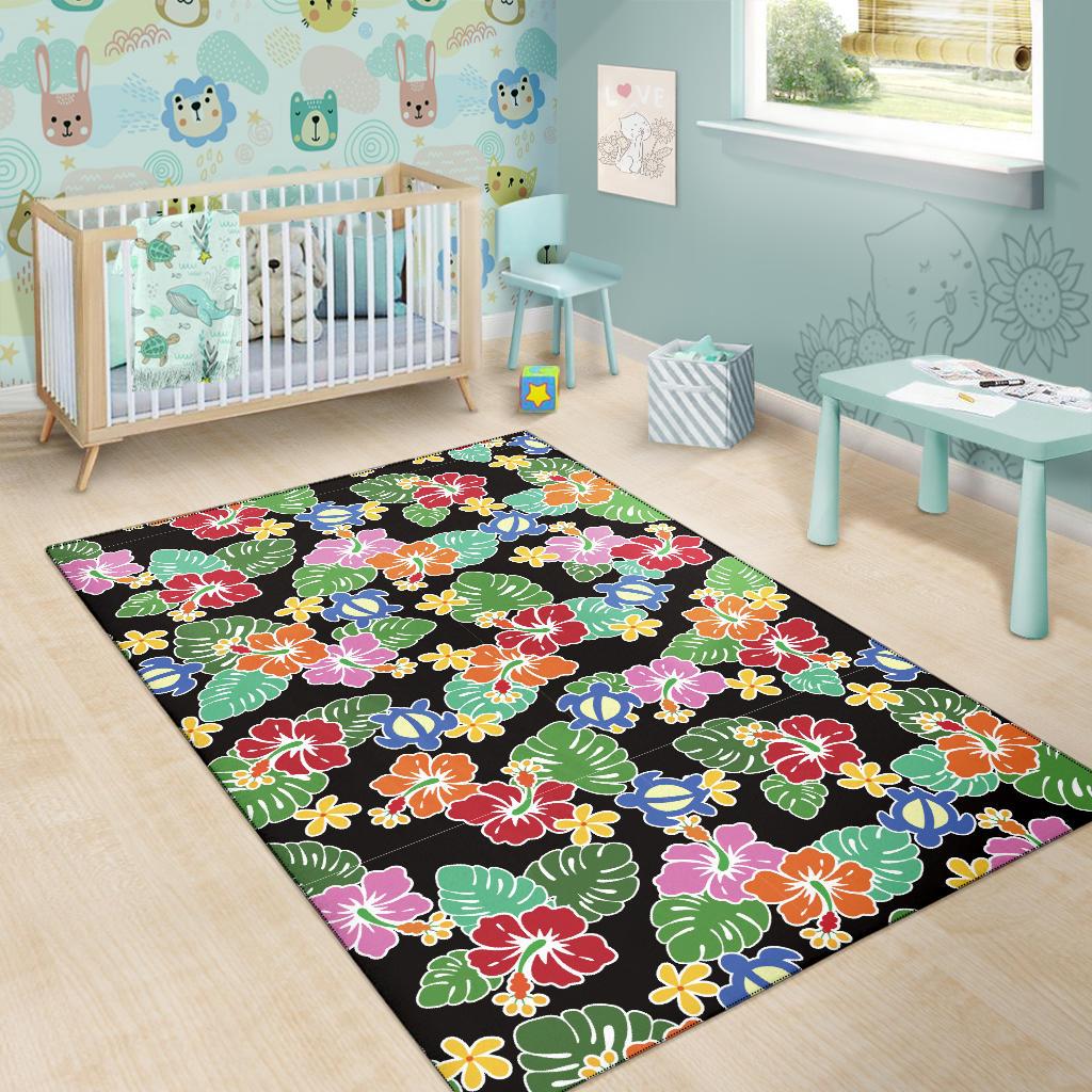 Hawaiian Themed Pattern Print Design H010 Area Rugs