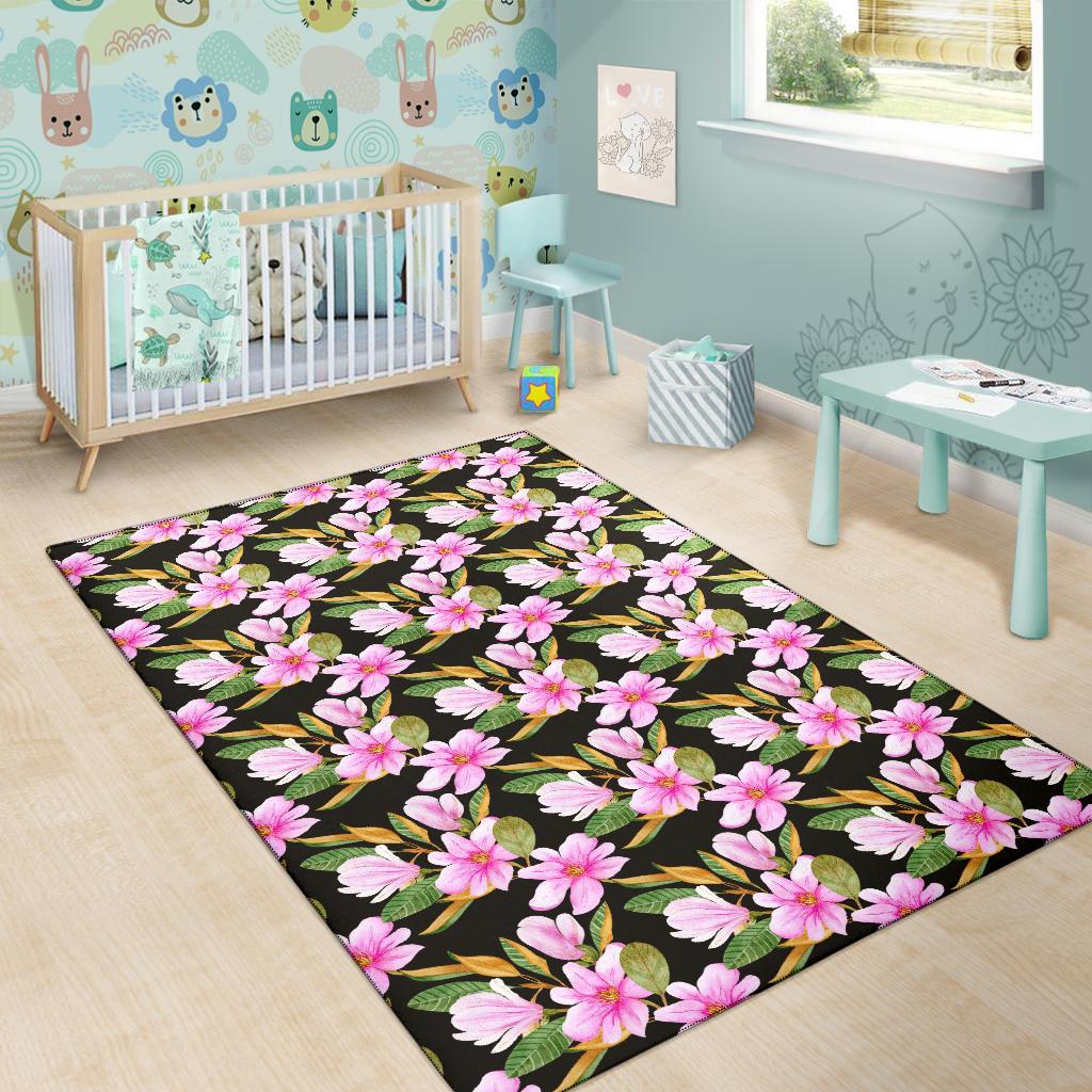 Magnolia Pattern Print Design MAG08 Area Rugs
