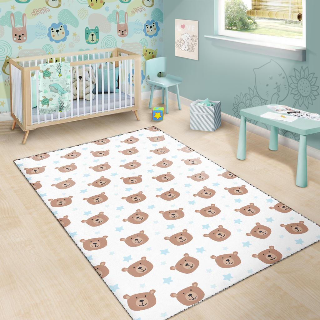Bear Pattern Print Design BE02 Area Rugs