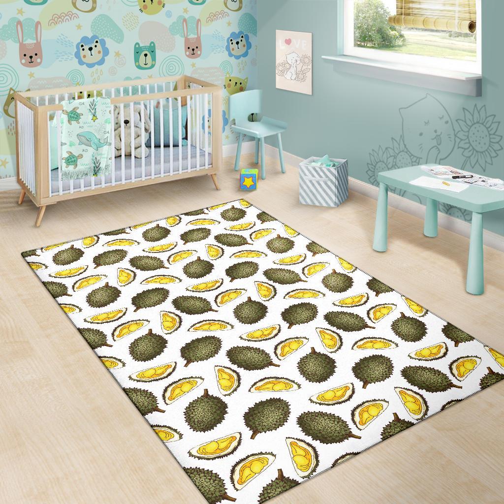 Durian Pattern Print Design DR03 Area Rugs