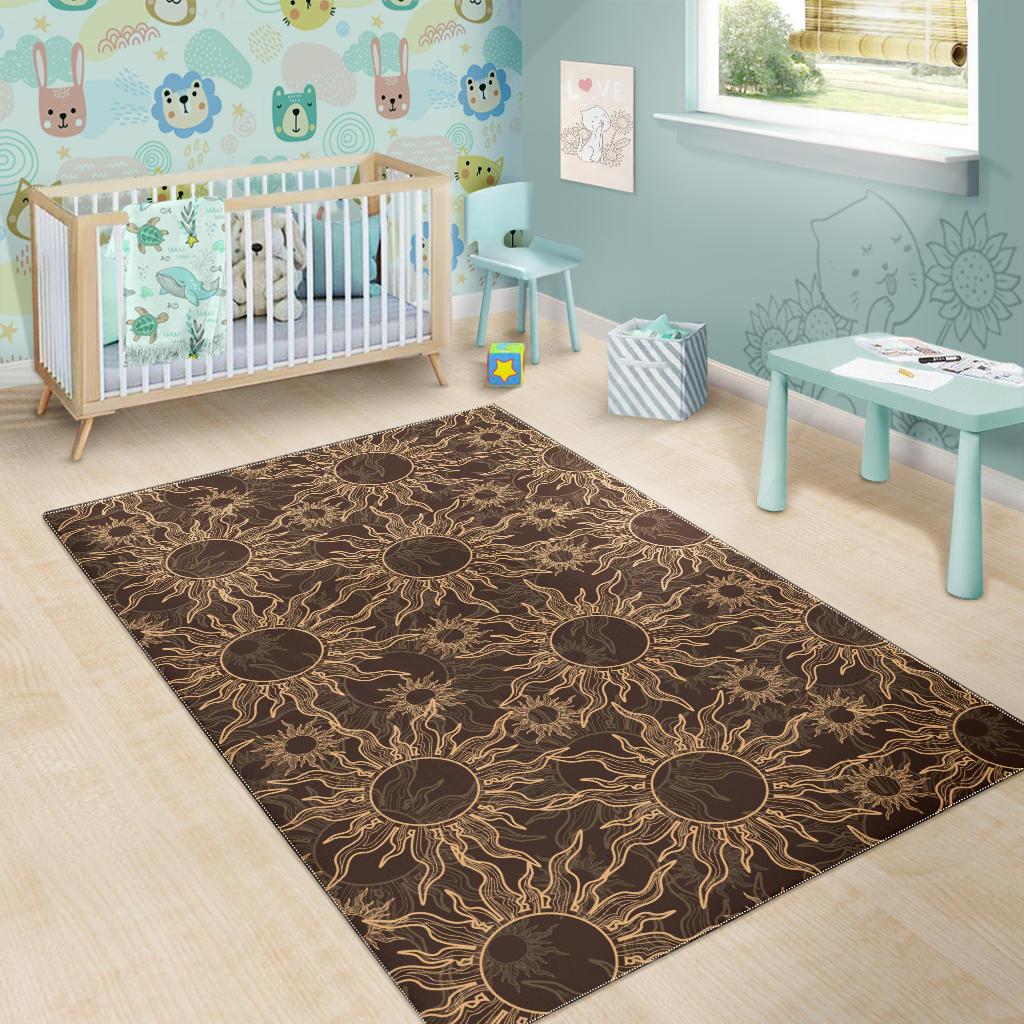 Sun Pattern Theme Area Rug