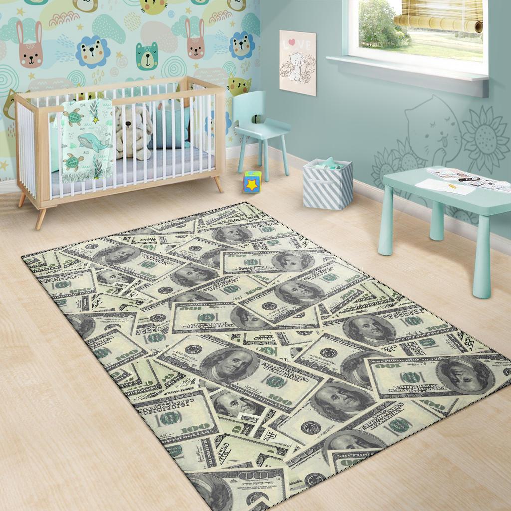 Dollar Pattern Print Design DO02 Area Rugs