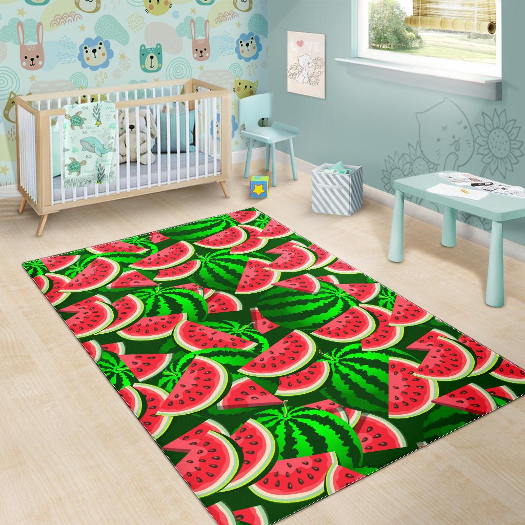 Watermelon Pattern Theme Area Rug