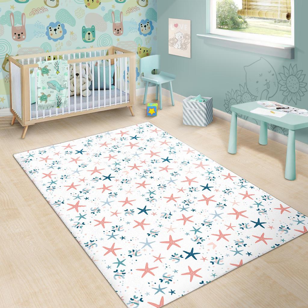 Starfish Pattern Background Area Rug