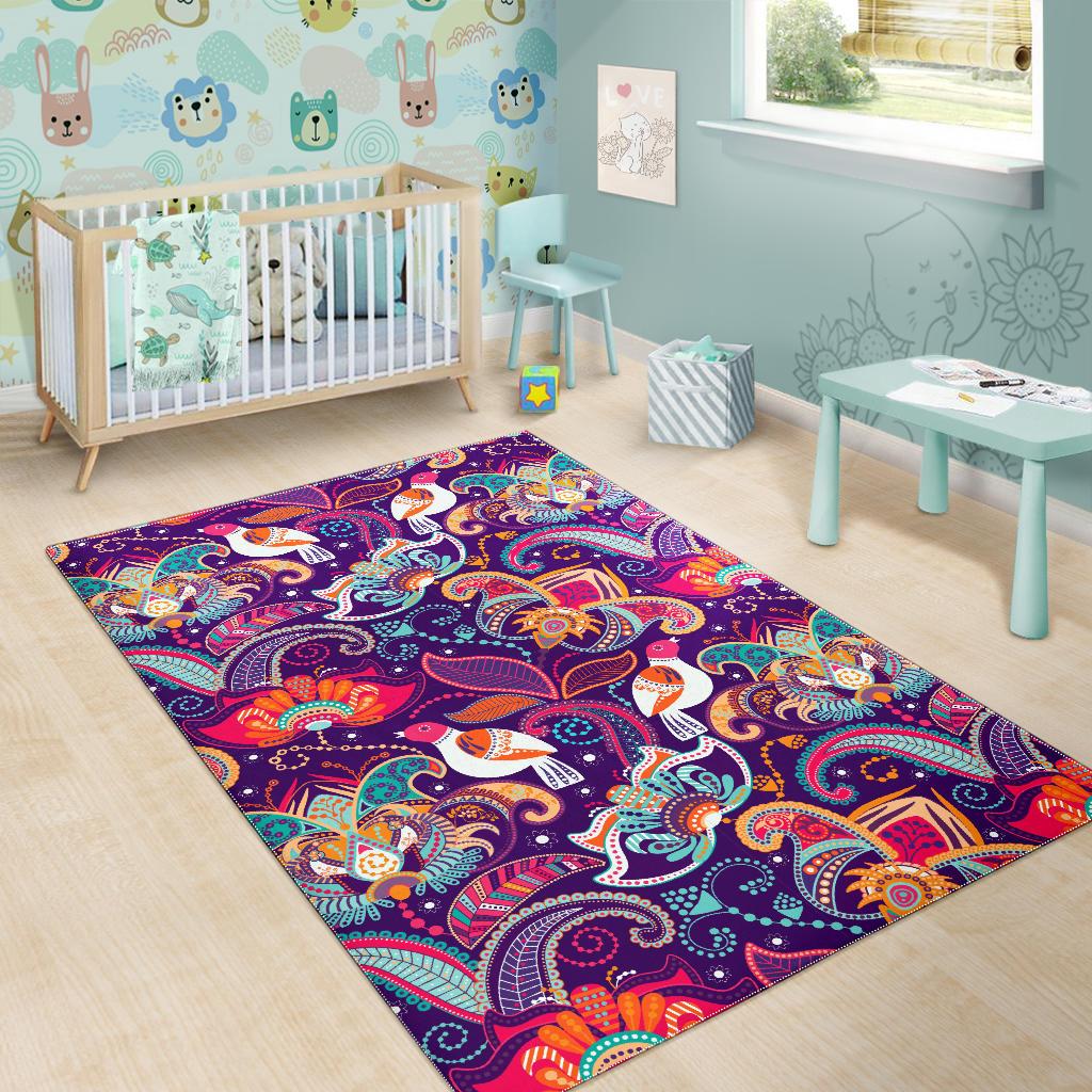 Indian Pattern Background Area Rug