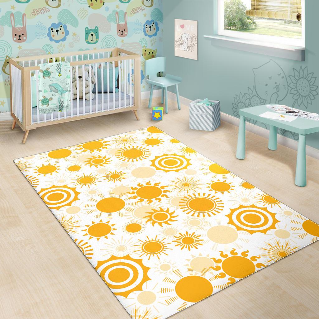 Sun design pattern Area Rug