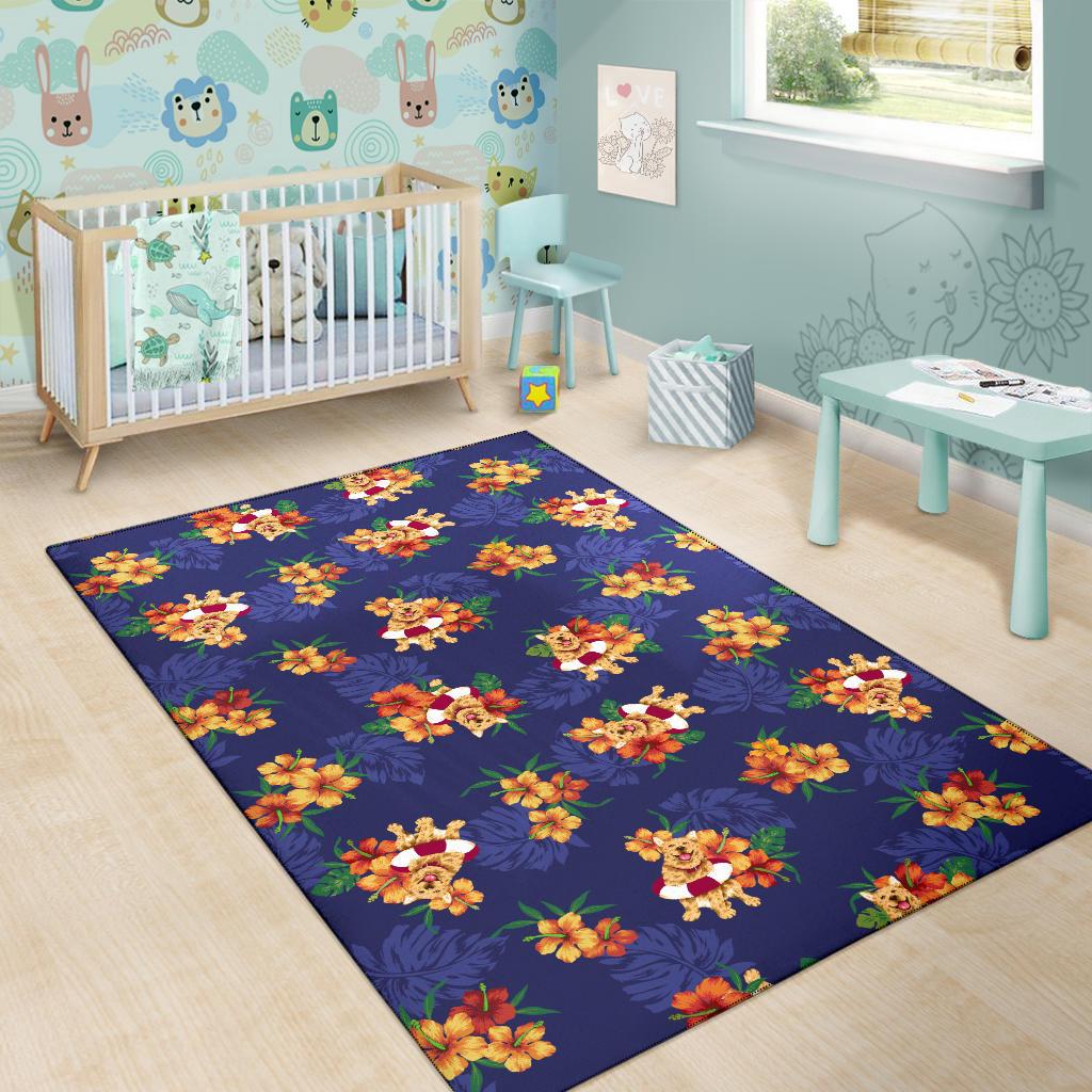 Hawaiian Themed Pattern Print Design H02 Area Rugs